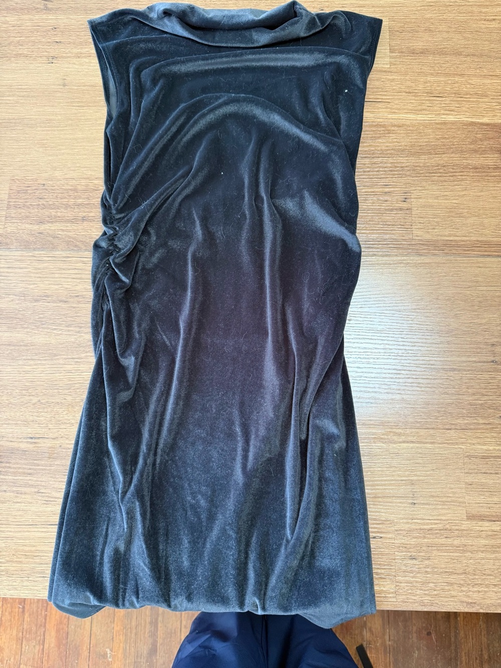 Target Black Velvet Midi Dress with Cowl Neck